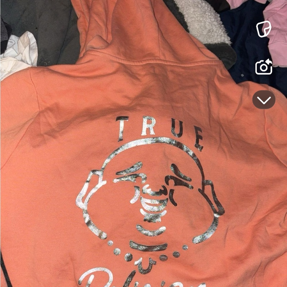 True Religion Orange Hoodie